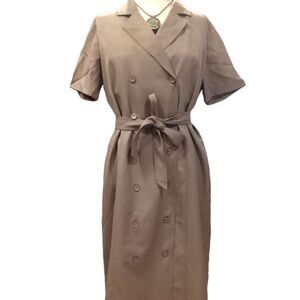 Pendleton trech coat style dress double breasted belted size 12